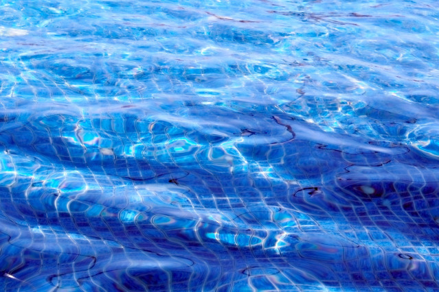 clean blue swimming pool